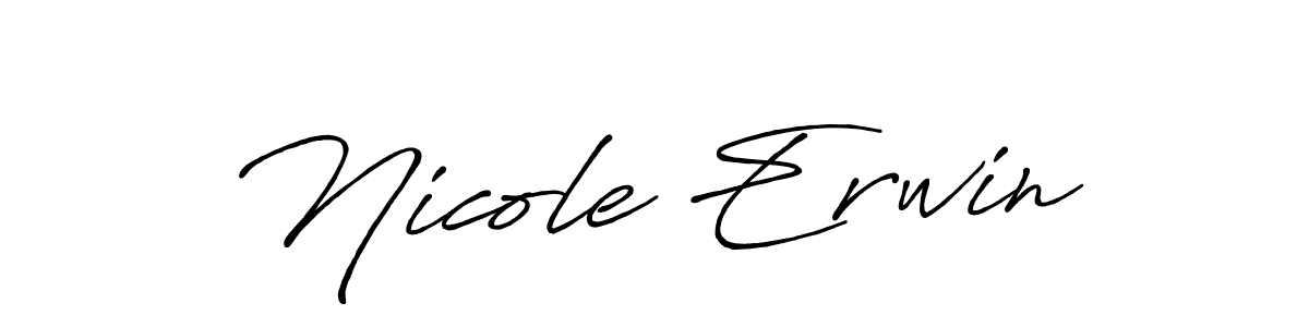 Create a beautiful signature design for name Nicole Erwin. With this signature (Antro_Vectra_Bolder) fonts, you can make a handwritten signature for free. Nicole Erwin signature style 7 images and pictures png