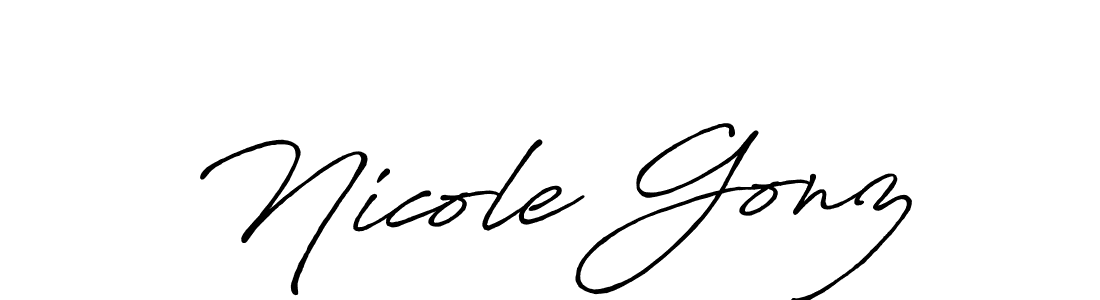 Similarly Antro_Vectra_Bolder is the best handwritten signature design. Signature creator online .You can use it as an online autograph creator for name Nicole Gonz. Nicole Gonz signature style 7 images and pictures png