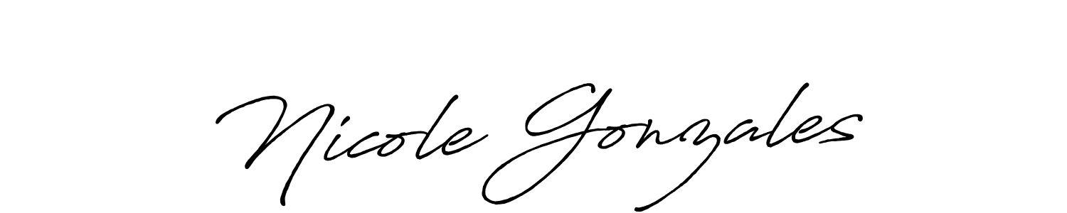 Make a short Nicole Gonzales signature style. Manage your documents anywhere anytime using Antro_Vectra_Bolder. Create and add eSignatures, submit forms, share and send files easily. Nicole Gonzales signature style 7 images and pictures png