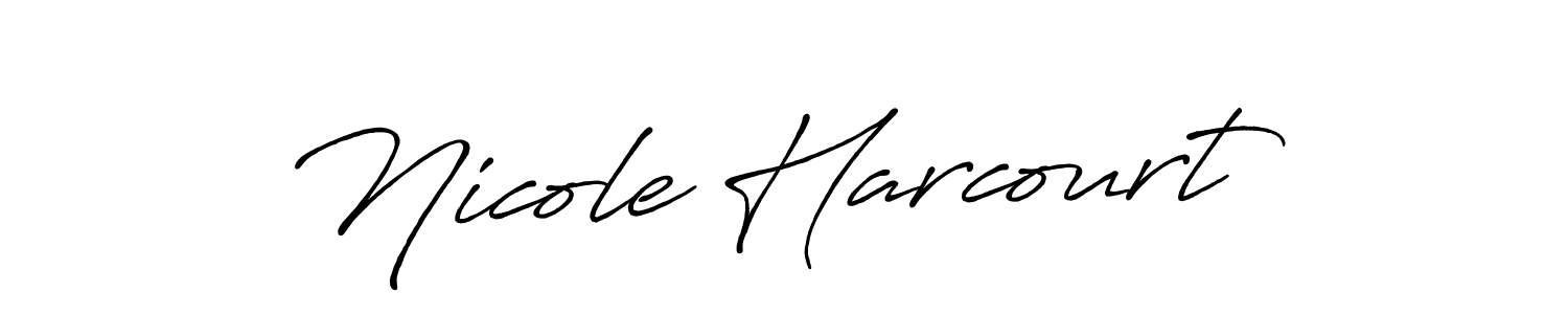 Create a beautiful signature design for name Nicole Harcourt. With this signature (Antro_Vectra_Bolder) fonts, you can make a handwritten signature for free. Nicole Harcourt signature style 7 images and pictures png