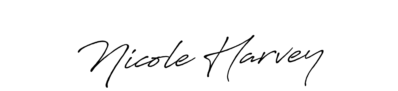 How to make Nicole Harvey name signature. Use Antro_Vectra_Bolder style for creating short signs online. This is the latest handwritten sign. Nicole Harvey signature style 7 images and pictures png