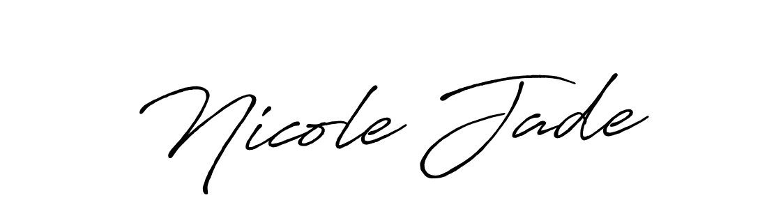 Here are the top 10 professional signature styles for the name Nicole Jade. These are the best autograph styles you can use for your name. Nicole Jade signature style 7 images and pictures png