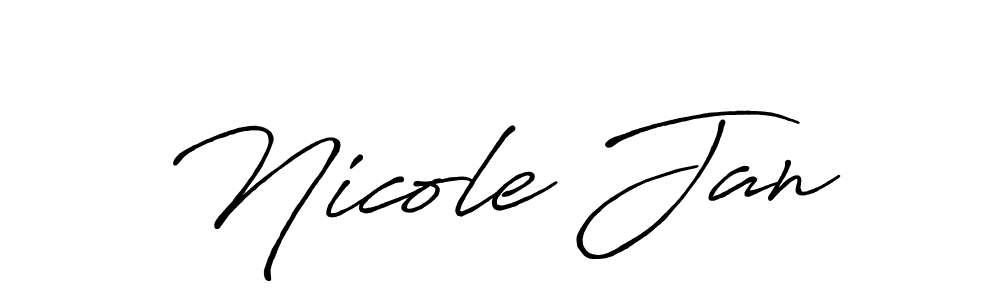How to make Nicole Jan signature? Antro_Vectra_Bolder is a professional autograph style. Create handwritten signature for Nicole Jan name. Nicole Jan signature style 7 images and pictures png