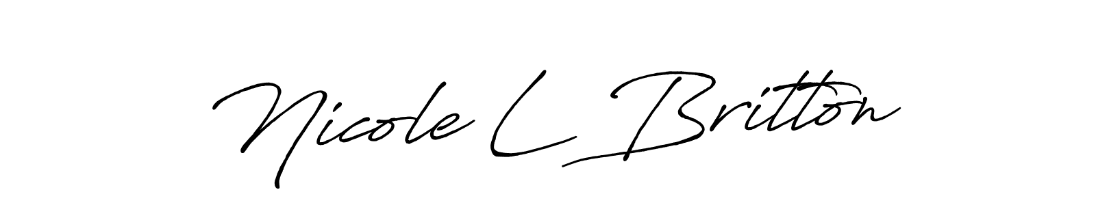 This is the best signature style for the Nicole L Britton name. Also you like these signature font (Antro_Vectra_Bolder). Mix name signature. Nicole L Britton signature style 7 images and pictures png