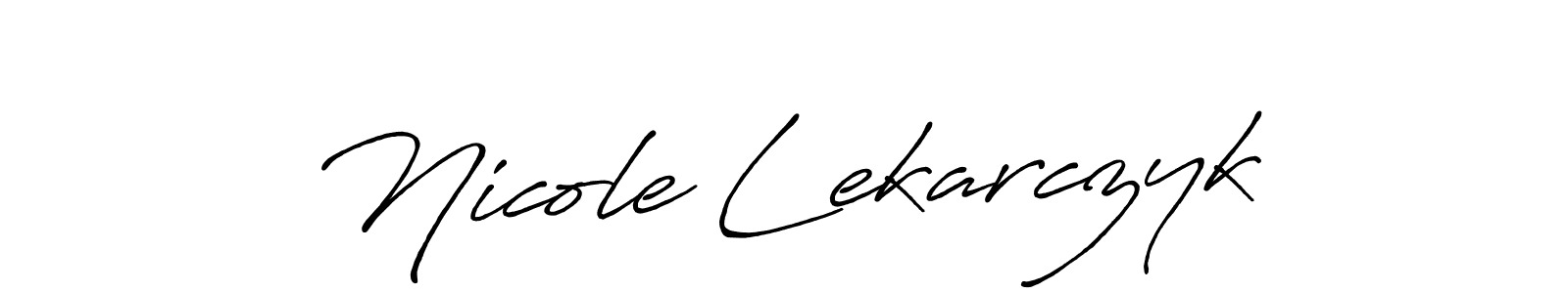 How to Draw Nicole Lekarczyk signature style? Antro_Vectra_Bolder is a latest design signature styles for name Nicole Lekarczyk. Nicole Lekarczyk signature style 7 images and pictures png