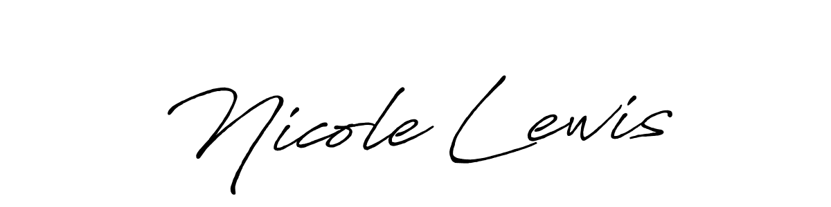 Nicole Lewis stylish signature style. Best Handwritten Sign (Antro_Vectra_Bolder) for my name. Handwritten Signature Collection Ideas for my name Nicole Lewis. Nicole Lewis signature style 7 images and pictures png