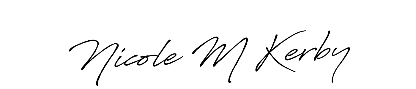 The best way (Antro_Vectra_Bolder) to make a short signature is to pick only two or three words in your name. The name Nicole M Kerby include a total of six letters. For converting this name. Nicole M Kerby signature style 7 images and pictures png