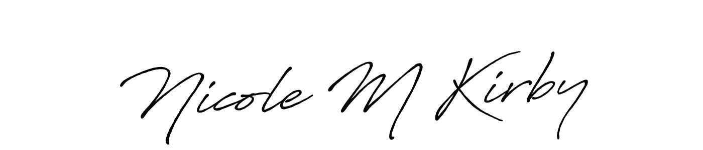 It looks lik you need a new signature style for name Nicole M Kirby. Design unique handwritten (Antro_Vectra_Bolder) signature with our free signature maker in just a few clicks. Nicole M Kirby signature style 7 images and pictures png