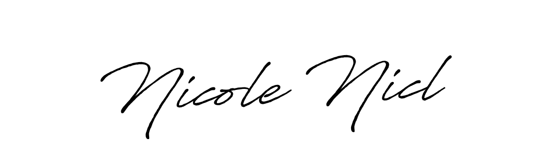 Create a beautiful signature design for name Nicole Nicl. With this signature (Antro_Vectra_Bolder) fonts, you can make a handwritten signature for free. Nicole Nicl signature style 7 images and pictures png