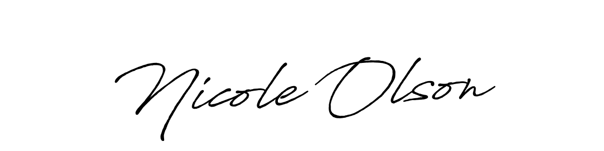 It looks lik you need a new signature style for name Nicole Olson. Design unique handwritten (Antro_Vectra_Bolder) signature with our free signature maker in just a few clicks. Nicole Olson signature style 7 images and pictures png