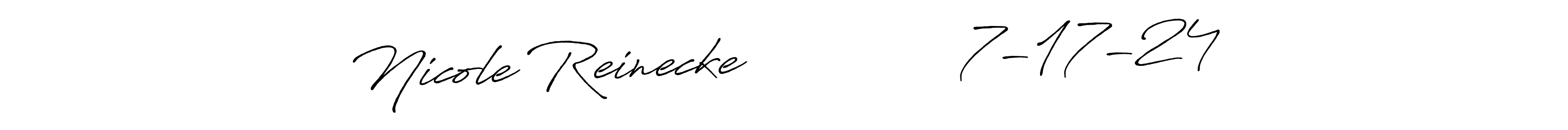 Create a beautiful signature design for name Nicole Reinecke              7-17-24. With this signature (Antro_Vectra_Bolder) fonts, you can make a handwritten signature for free. Nicole Reinecke              7-17-24 signature style 7 images and pictures png