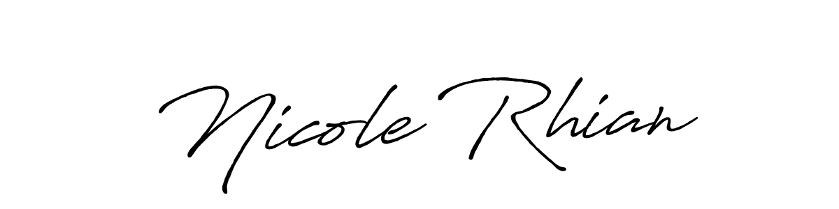 Best and Professional Signature Style for Nicole Rhian. Antro_Vectra_Bolder Best Signature Style Collection. Nicole Rhian signature style 7 images and pictures png