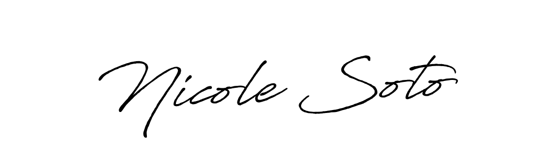 Also we have Nicole Soto name is the best signature style. Create professional handwritten signature collection using Antro_Vectra_Bolder autograph style. Nicole Soto signature style 7 images and pictures png