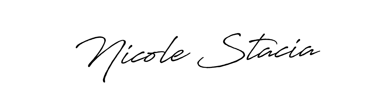 Design your own signature with our free online signature maker. With this signature software, you can create a handwritten (Antro_Vectra_Bolder) signature for name Nicole Stacia. Nicole Stacia signature style 7 images and pictures png