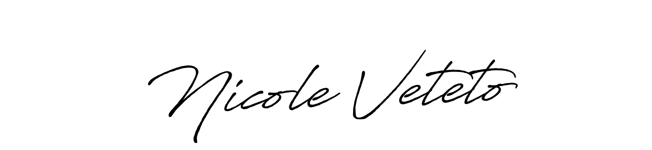 It looks lik you need a new signature style for name Nicole Veteto. Design unique handwritten (Antro_Vectra_Bolder) signature with our free signature maker in just a few clicks. Nicole Veteto signature style 7 images and pictures png