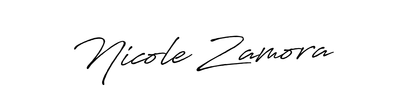 Create a beautiful signature design for name Nicole Zamora. With this signature (Antro_Vectra_Bolder) fonts, you can make a handwritten signature for free. Nicole Zamora signature style 7 images and pictures png