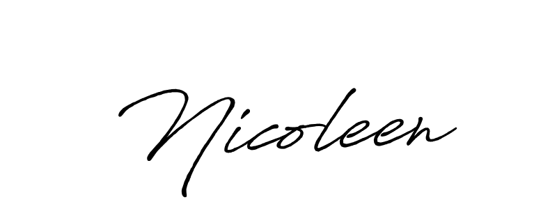 You should practise on your own different ways (Antro_Vectra_Bolder) to write your name (Nicoleen) in signature. don't let someone else do it for you. Nicoleen signature style 7 images and pictures png