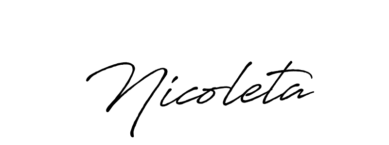 This is the best signature style for the Nicoleta name. Also you like these signature font (Antro_Vectra_Bolder). Mix name signature. Nicoleta signature style 7 images and pictures png