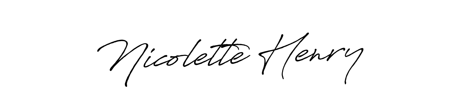 Similarly Antro_Vectra_Bolder is the best handwritten signature design. Signature creator online .You can use it as an online autograph creator for name Nicolette Henry. Nicolette Henry signature style 7 images and pictures png
