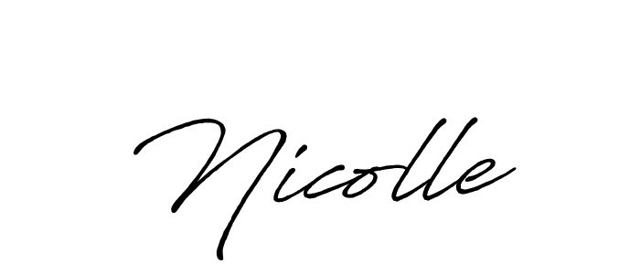 Make a beautiful signature design for name Nicolle. With this signature (Antro_Vectra_Bolder) style, you can create a handwritten signature for free. Nicolle signature style 7 images and pictures png
