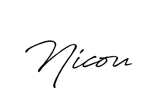 Make a short Nicou signature style. Manage your documents anywhere anytime using Antro_Vectra_Bolder. Create and add eSignatures, submit forms, share and send files easily. Nicou signature style 7 images and pictures png