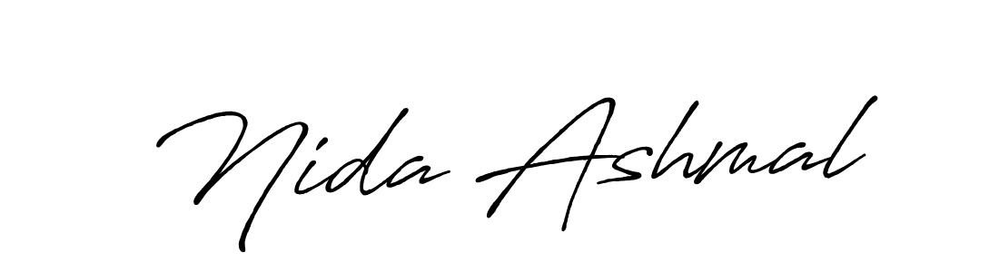 Similarly Antro_Vectra_Bolder is the best handwritten signature design. Signature creator online .You can use it as an online autograph creator for name Nida Ashmal. Nida Ashmal signature style 7 images and pictures png