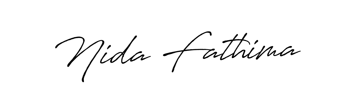 Design your own signature with our free online signature maker. With this signature software, you can create a handwritten (Antro_Vectra_Bolder) signature for name Nida Fathima. Nida Fathima signature style 7 images and pictures png