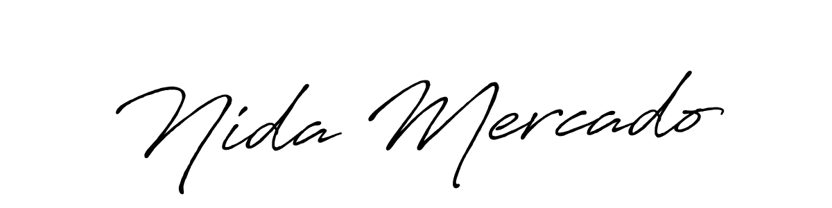 Make a beautiful signature design for name Nida Mercado. With this signature (Antro_Vectra_Bolder) style, you can create a handwritten signature for free. Nida Mercado signature style 7 images and pictures png