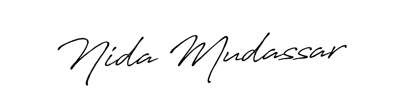 How to make Nida Mudassar signature? Antro_Vectra_Bolder is a professional autograph style. Create handwritten signature for Nida Mudassar name. Nida Mudassar signature style 7 images and pictures png