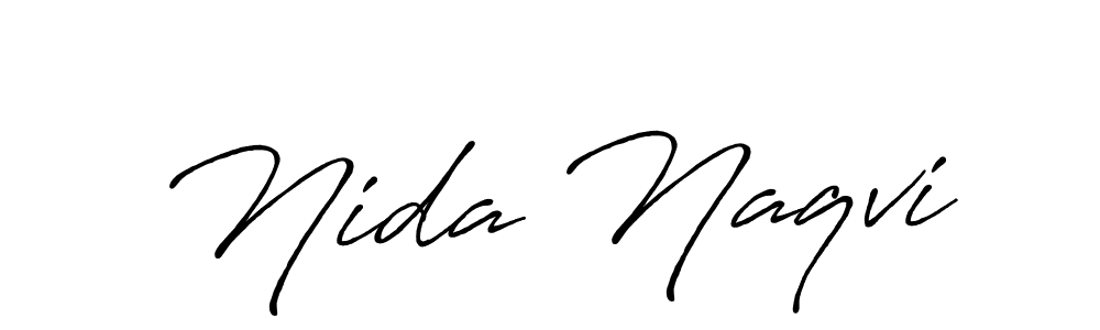 Design your own signature with our free online signature maker. With this signature software, you can create a handwritten (Antro_Vectra_Bolder) signature for name Nida Naqvi. Nida Naqvi signature style 7 images and pictures png