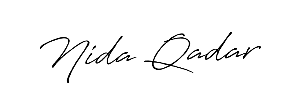 Also we have Nida Qadar name is the best signature style. Create professional handwritten signature collection using Antro_Vectra_Bolder autograph style. Nida Qadar signature style 7 images and pictures png