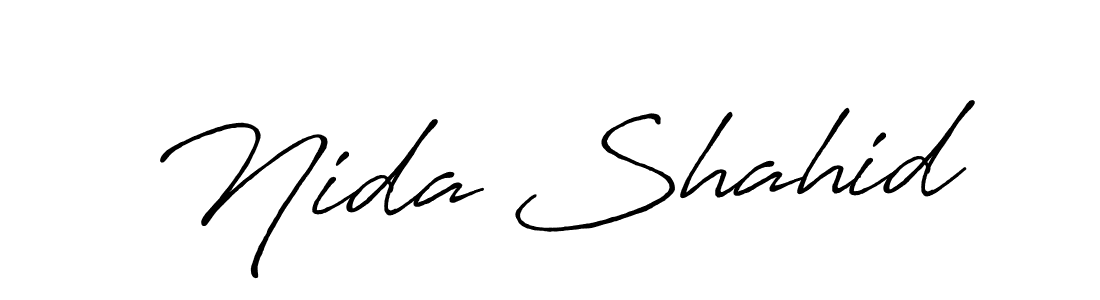 You can use this online signature creator to create a handwritten signature for the name Nida Shahid. This is the best online autograph maker. Nida Shahid signature style 7 images and pictures png