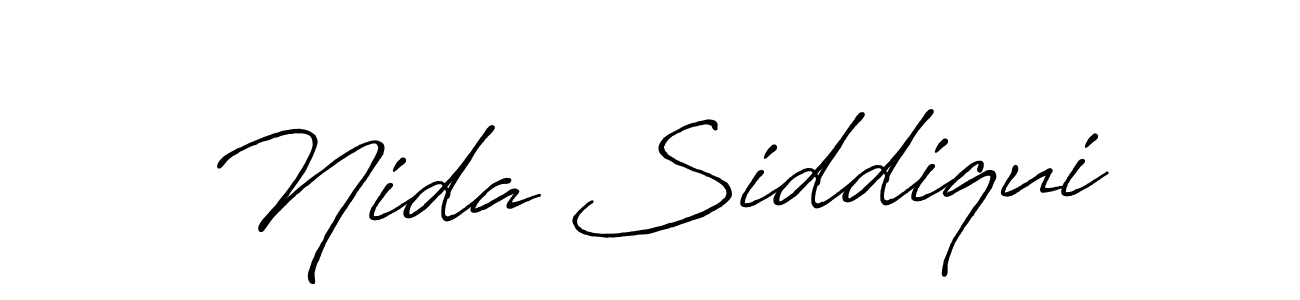 Also we have Nida Siddiqui name is the best signature style. Create professional handwritten signature collection using Antro_Vectra_Bolder autograph style. Nida Siddiqui signature style 7 images and pictures png