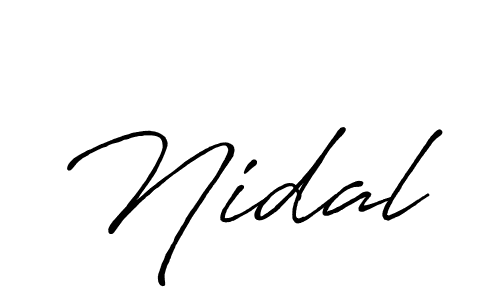 The best way (Antro_Vectra_Bolder) to make a short signature is to pick only two or three words in your name. The name Nidal include a total of six letters. For converting this name. Nidal signature style 7 images and pictures png