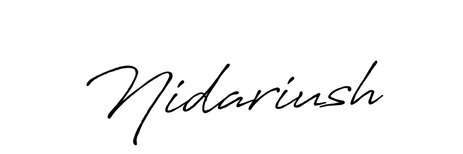 if you are searching for the best signature style for your name Nidariush. so please give up your signature search. here we have designed multiple signature styles  using Antro_Vectra_Bolder. Nidariush signature style 7 images and pictures png