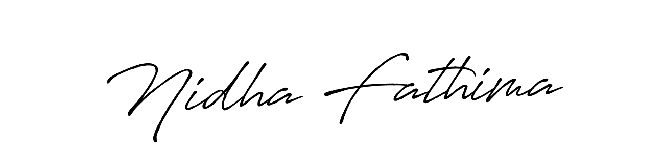 if you are searching for the best signature style for your name Nidha Fathima. so please give up your signature search. here we have designed multiple signature styles  using Antro_Vectra_Bolder. Nidha Fathima signature style 7 images and pictures png