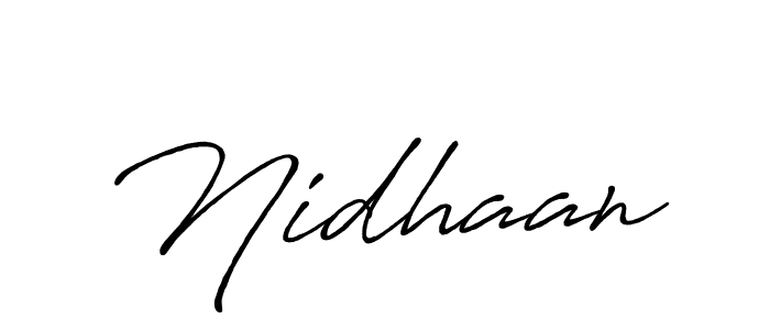 Design your own signature with our free online signature maker. With this signature software, you can create a handwritten (Antro_Vectra_Bolder) signature for name Nidhaan. Nidhaan signature style 7 images and pictures png