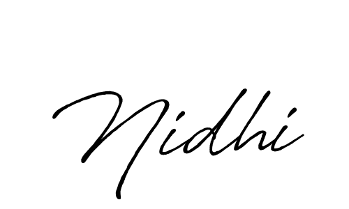 How to make Nidhi signature? Antro_Vectra_Bolder is a professional autograph style. Create handwritten signature for Nidhi name. Nidhi signature style 7 images and pictures png