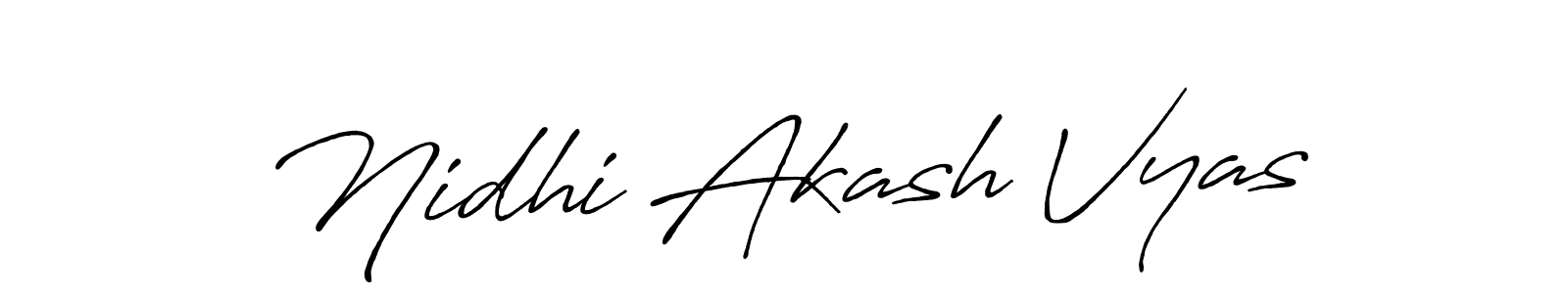 You should practise on your own different ways (Antro_Vectra_Bolder) to write your name (Nidhi Akash Vyas) in signature. don't let someone else do it for you. Nidhi Akash Vyas signature style 7 images and pictures png
