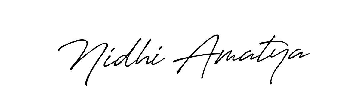 Design your own signature with our free online signature maker. With this signature software, you can create a handwritten (Antro_Vectra_Bolder) signature for name Nidhi Amatya. Nidhi Amatya signature style 7 images and pictures png