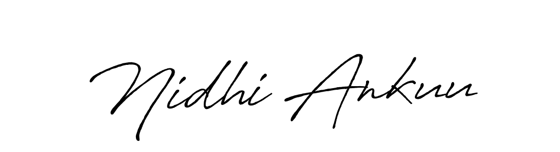 Also we have Nidhi Ankuu name is the best signature style. Create professional handwritten signature collection using Antro_Vectra_Bolder autograph style. Nidhi Ankuu signature style 7 images and pictures png