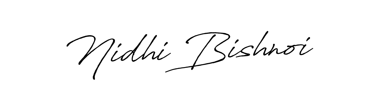 Use a signature maker to create a handwritten signature online. With this signature software, you can design (Antro_Vectra_Bolder) your own signature for name Nidhi Bishnoi. Nidhi Bishnoi signature style 7 images and pictures png