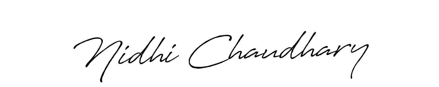 Make a short Nidhi Chaudhary signature style. Manage your documents anywhere anytime using Antro_Vectra_Bolder. Create and add eSignatures, submit forms, share and send files easily. Nidhi Chaudhary signature style 7 images and pictures png
