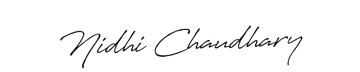 Design your own signature with our free online signature maker. With this signature software, you can create a handwritten (Antro_Vectra_Bolder) signature for name Nidhi Chaudhary. Nidhi Chaudhary signature style 7 images and pictures png