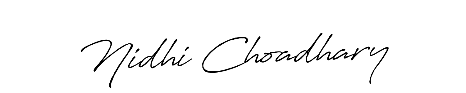 Also we have Nidhi Choadhary name is the best signature style. Create professional handwritten signature collection using Antro_Vectra_Bolder autograph style. Nidhi Choadhary signature style 7 images and pictures png