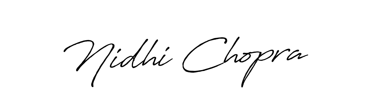 Use a signature maker to create a handwritten signature online. With this signature software, you can design (Antro_Vectra_Bolder) your own signature for name Nidhi Chopra. Nidhi Chopra signature style 7 images and pictures png