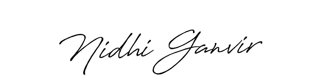 Also we have Nidhi Ganvir name is the best signature style. Create professional handwritten signature collection using Antro_Vectra_Bolder autograph style. Nidhi Ganvir signature style 7 images and pictures png