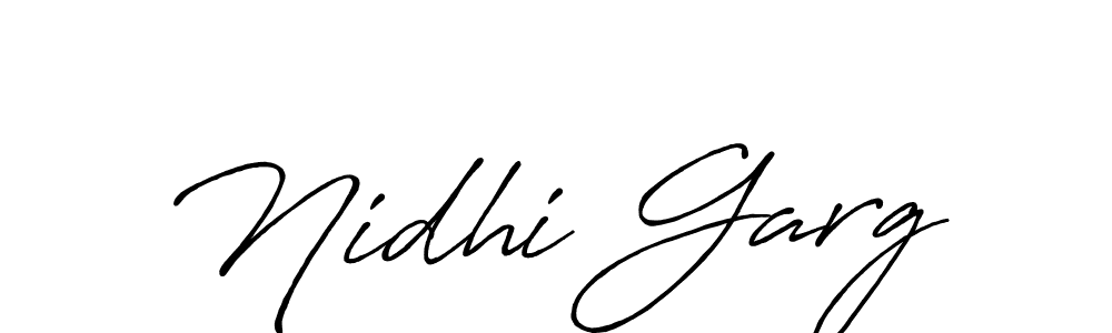 Create a beautiful signature design for name Nidhi Garg. With this signature (Antro_Vectra_Bolder) fonts, you can make a handwritten signature for free. Nidhi Garg signature style 7 images and pictures png