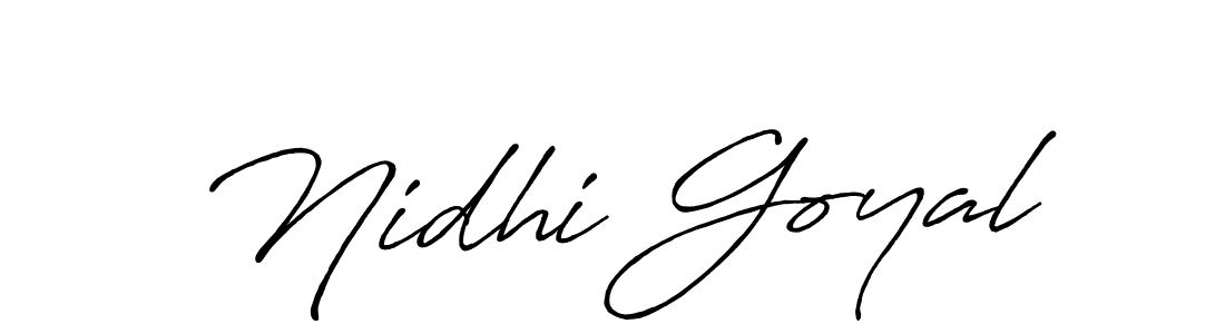 Nidhi Goyal stylish signature style. Best Handwritten Sign (Antro_Vectra_Bolder) for my name. Handwritten Signature Collection Ideas for my name Nidhi Goyal. Nidhi Goyal signature style 7 images and pictures png