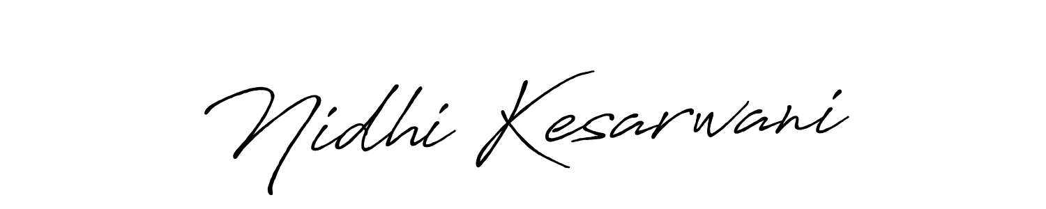 Create a beautiful signature design for name Nidhi Kesarwani. With this signature (Antro_Vectra_Bolder) fonts, you can make a handwritten signature for free. Nidhi Kesarwani signature style 7 images and pictures png